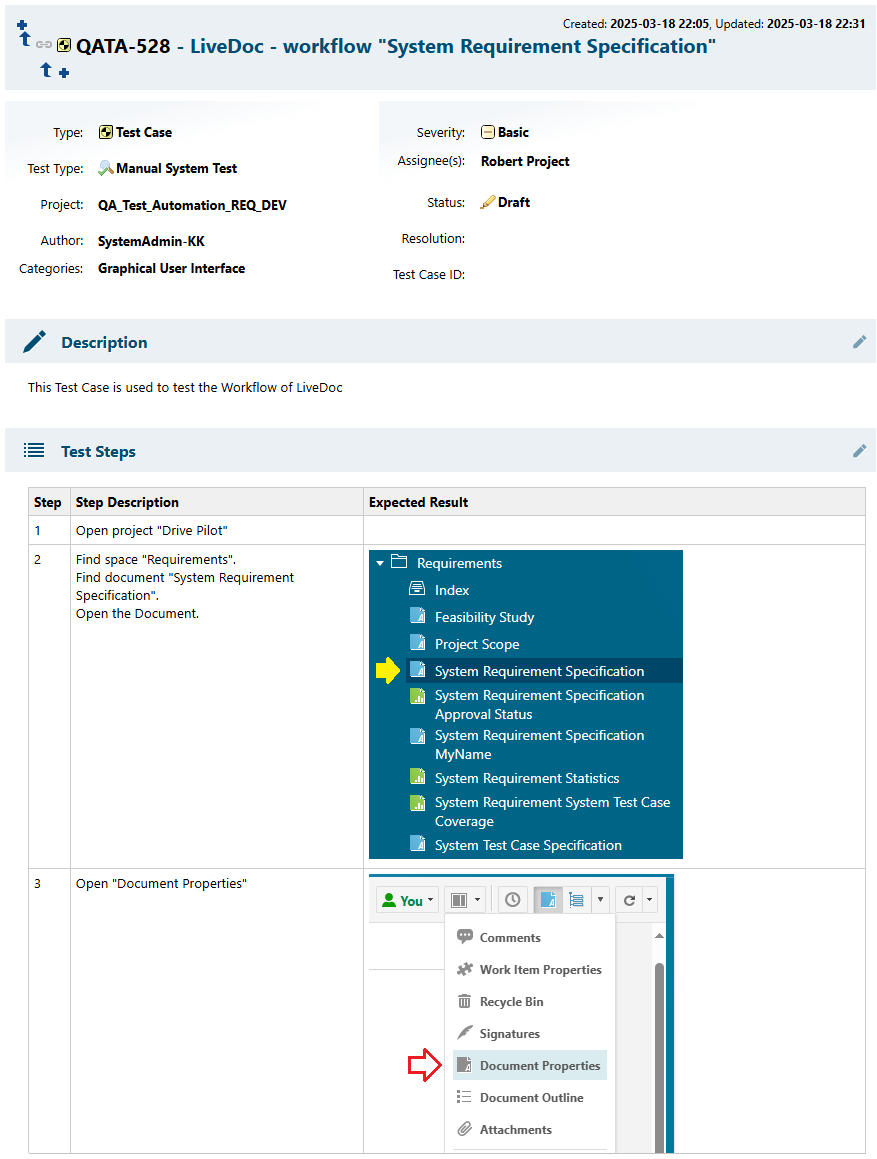 automated GUI testing in Polarion ALM